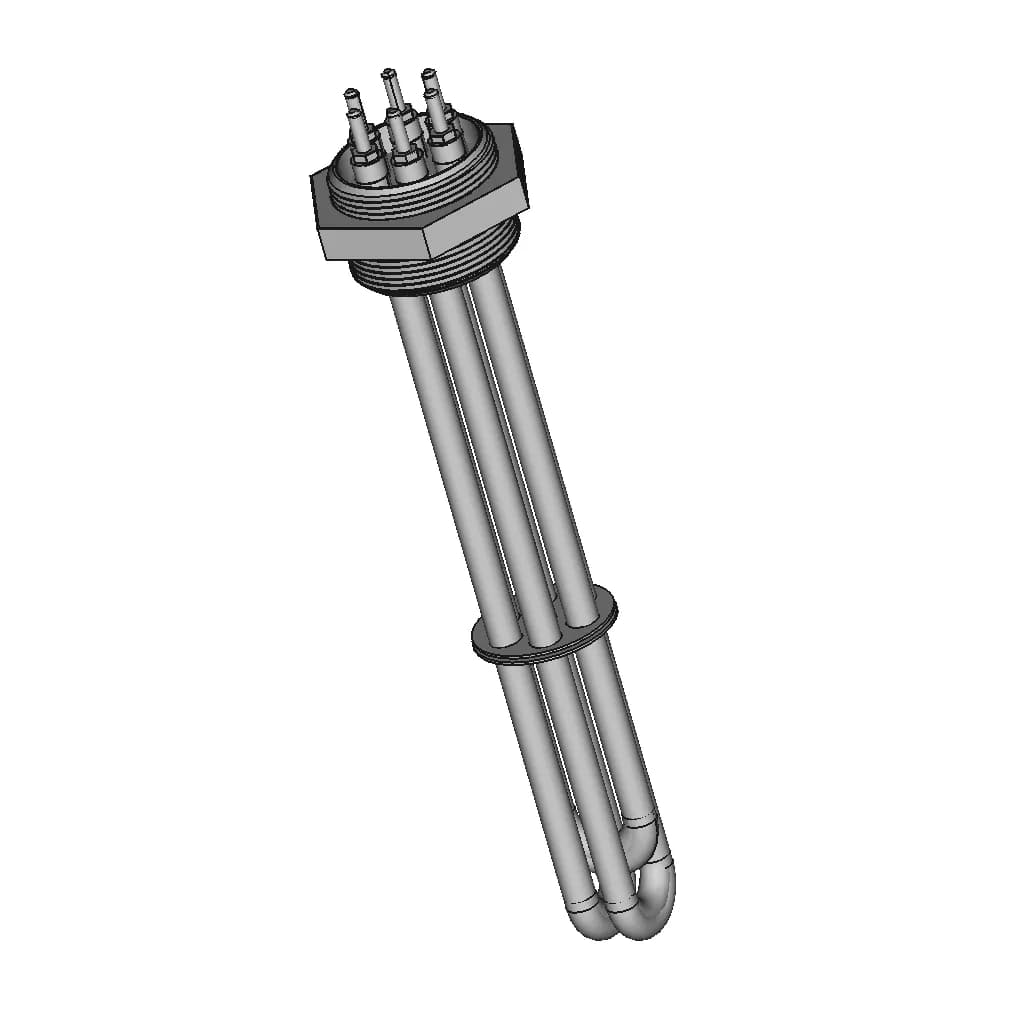3Elements Screw Type Plug Heater Pt2 2 | CAD Model for Energy Systems_60_30_degree_snapshot