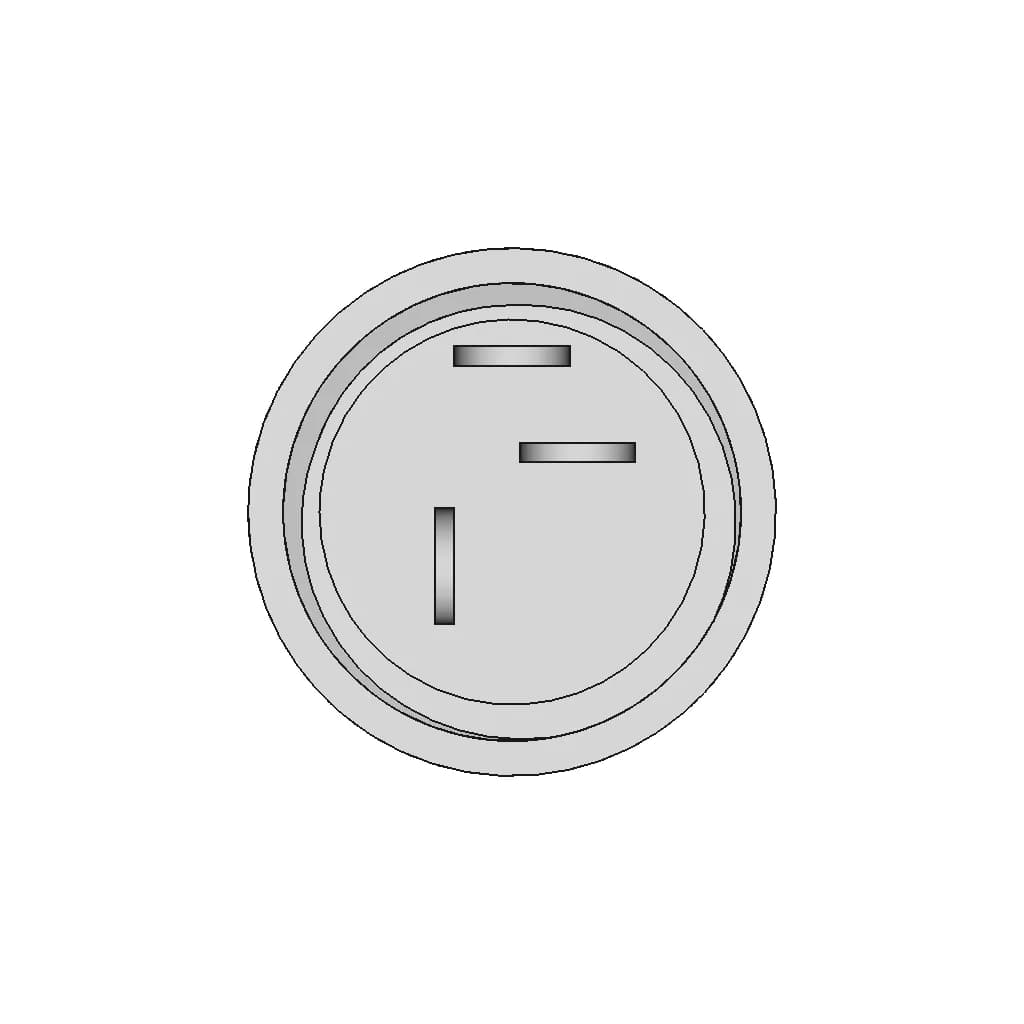 12V Barrel Jack Female Socket 1 | CAD Model for Energy Systems_270_0_degree_snapshot