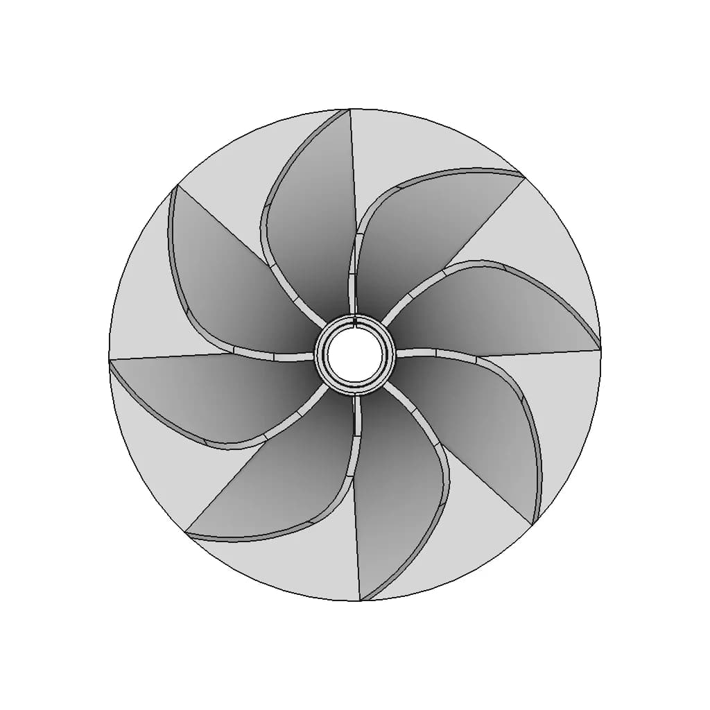 Centrifugal Impellar 1 | CAD Model for Energy Systems_270_0_degree_snapshot