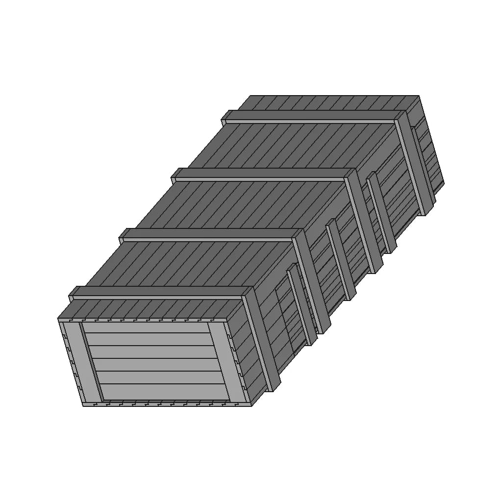 Wooden Packaging With Lodgments 1 | CAD Model for Energy Systems_60_30_degree_snapshot