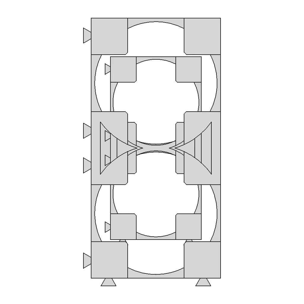 Holder 2X1 Lithium Ion Ifr26650 1 | CAD Model for Energy Systems_90_0_degree_snapshot