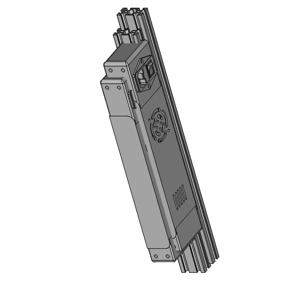12V 30A Slim Psu Extrusion Mount Cover 1 | CAD Model for Energy Systems_60_30_degree_snapshot