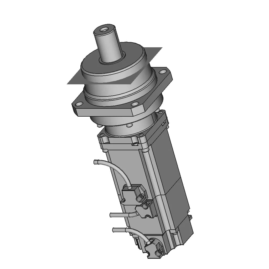 Planetary Gear Ac Servo Motor With Brake 11 | CAD Model for Energy Systems_60_30_degree_snapshot
