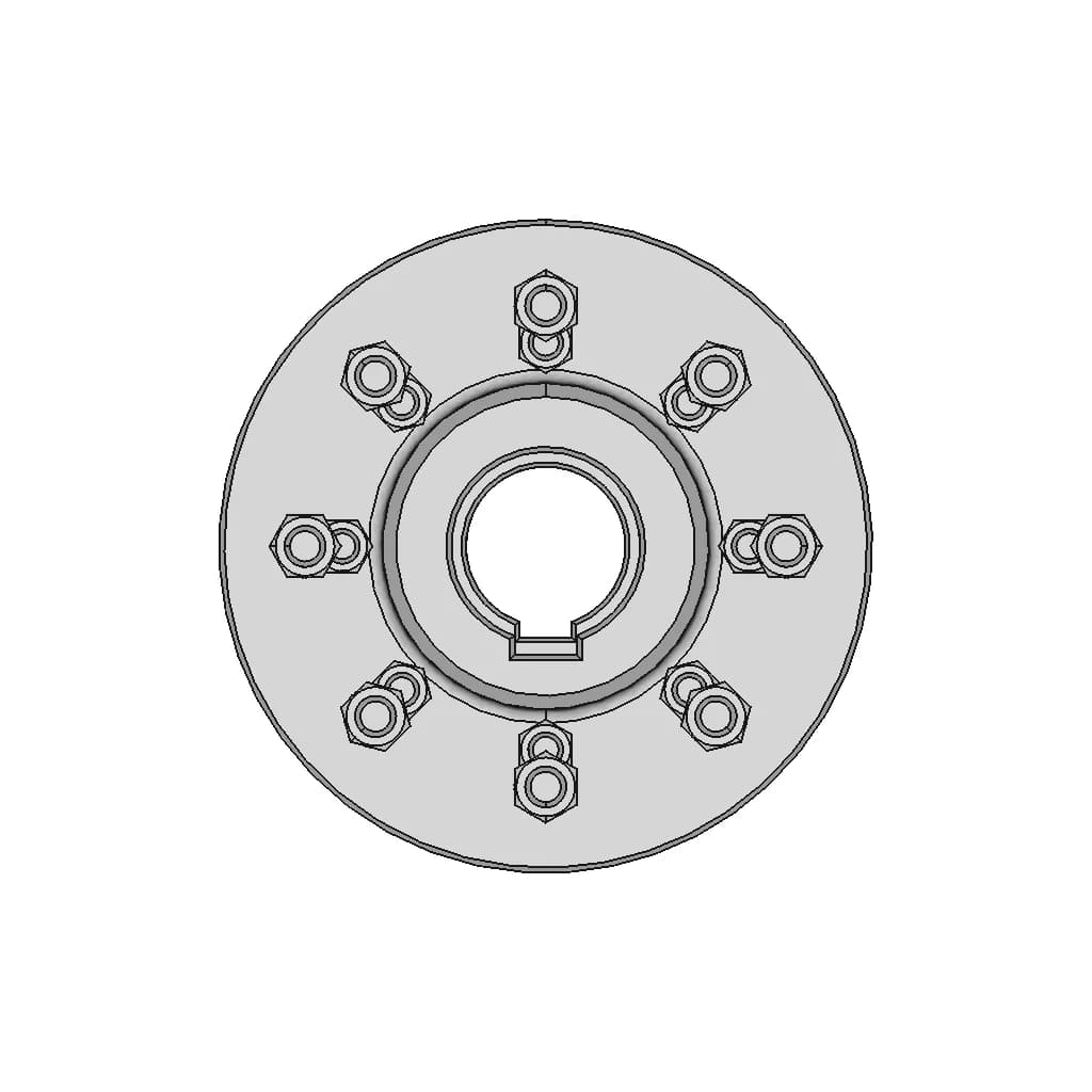 Elastic Sleeve Pin Coupling 5 | CAD Model for Energy Systems_0_270_degree_snapshot