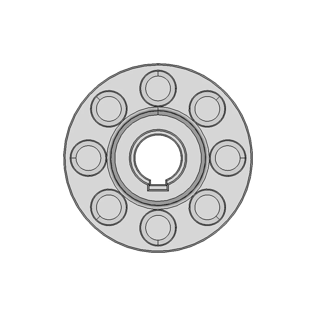 Elastic Sleeve Pin Coupling 5 | CAD Model for Energy Systems_0_90_degree_snapshot