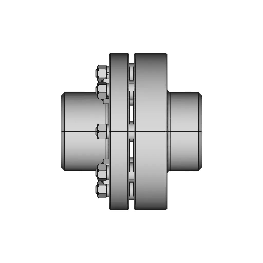 Elastic Sleeve Pin Coupling 5 | CAD Model for Energy Systems_270_0_degree_snapshot