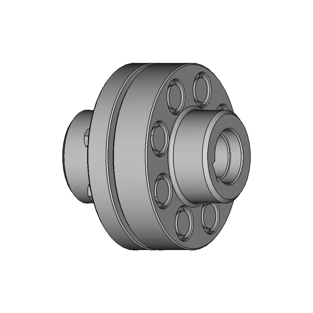 Elastic Sleeve Pin Coupling 5 | CAD Model for Energy Systems_60_30_degree_snapshot