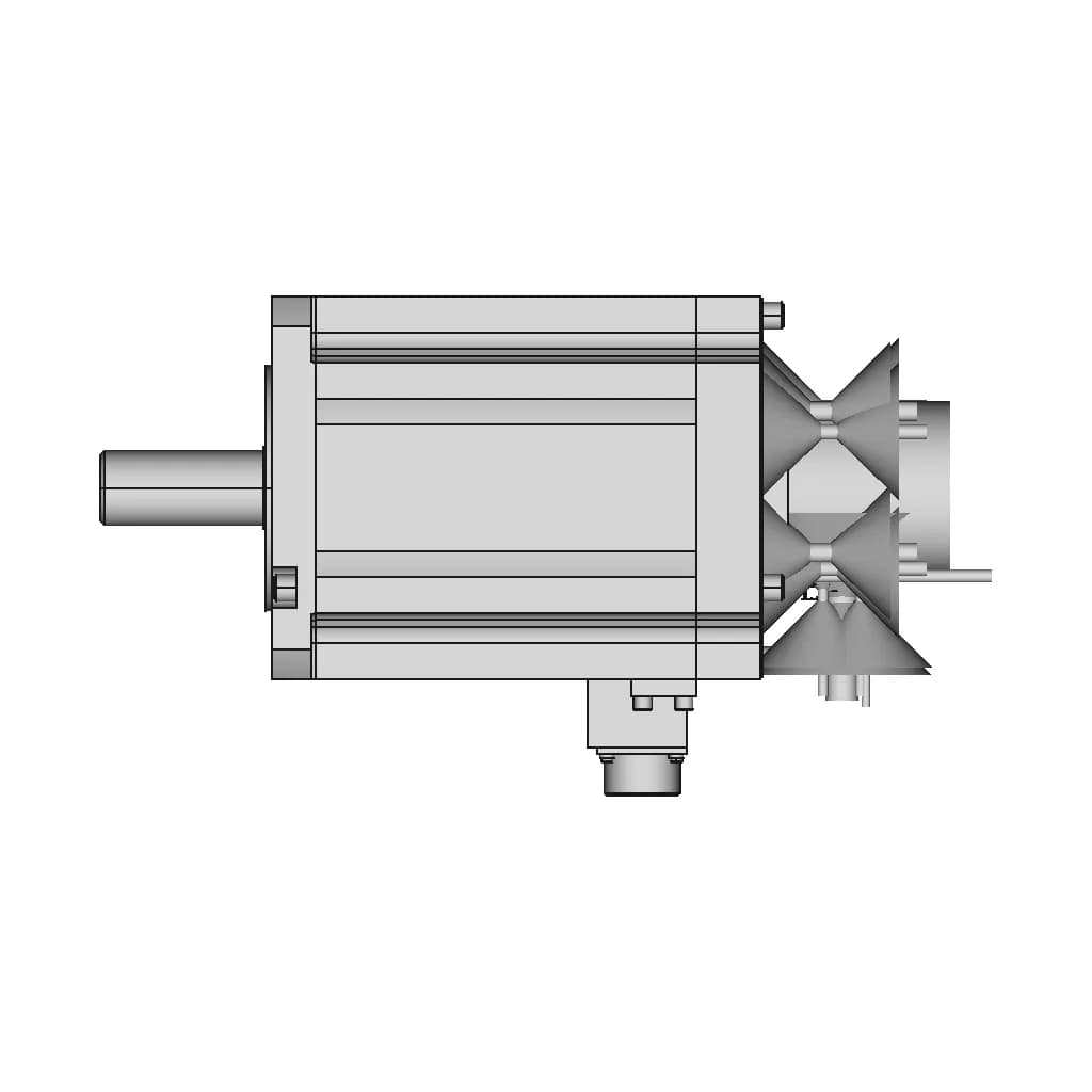 Ac Servo Motor 132 | CAD Model for Energy Systems_0_90_degree_snapshot