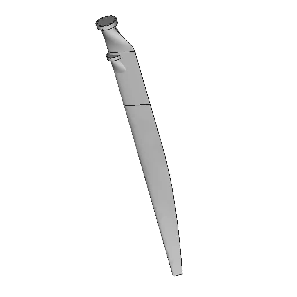 Wind Turbine Blade According To Naca Gauidline 1 | CAD Model for Energy Systems_60_30_degree_snapshot