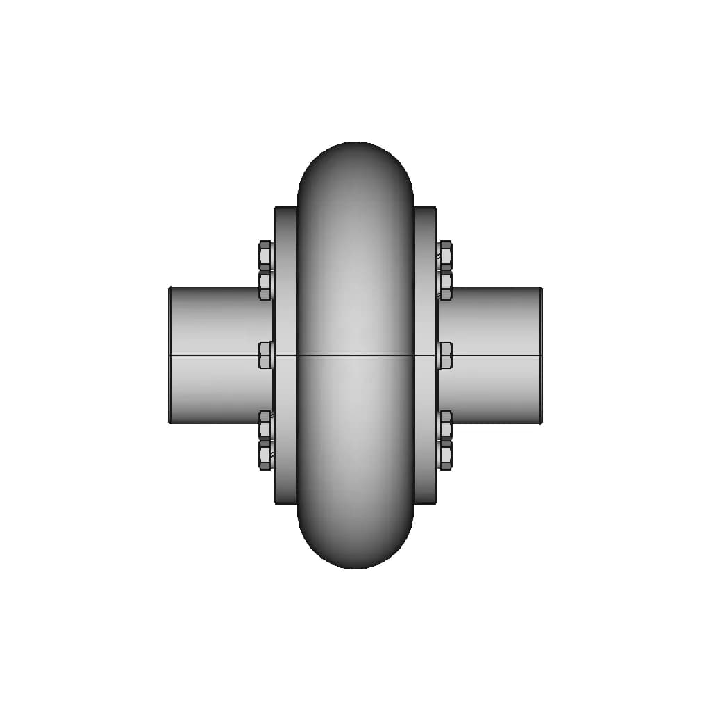 Elastic Coupling With Toroidal Shell 10 | CAD Model for Energy Systems_270_0_degree_snapshot