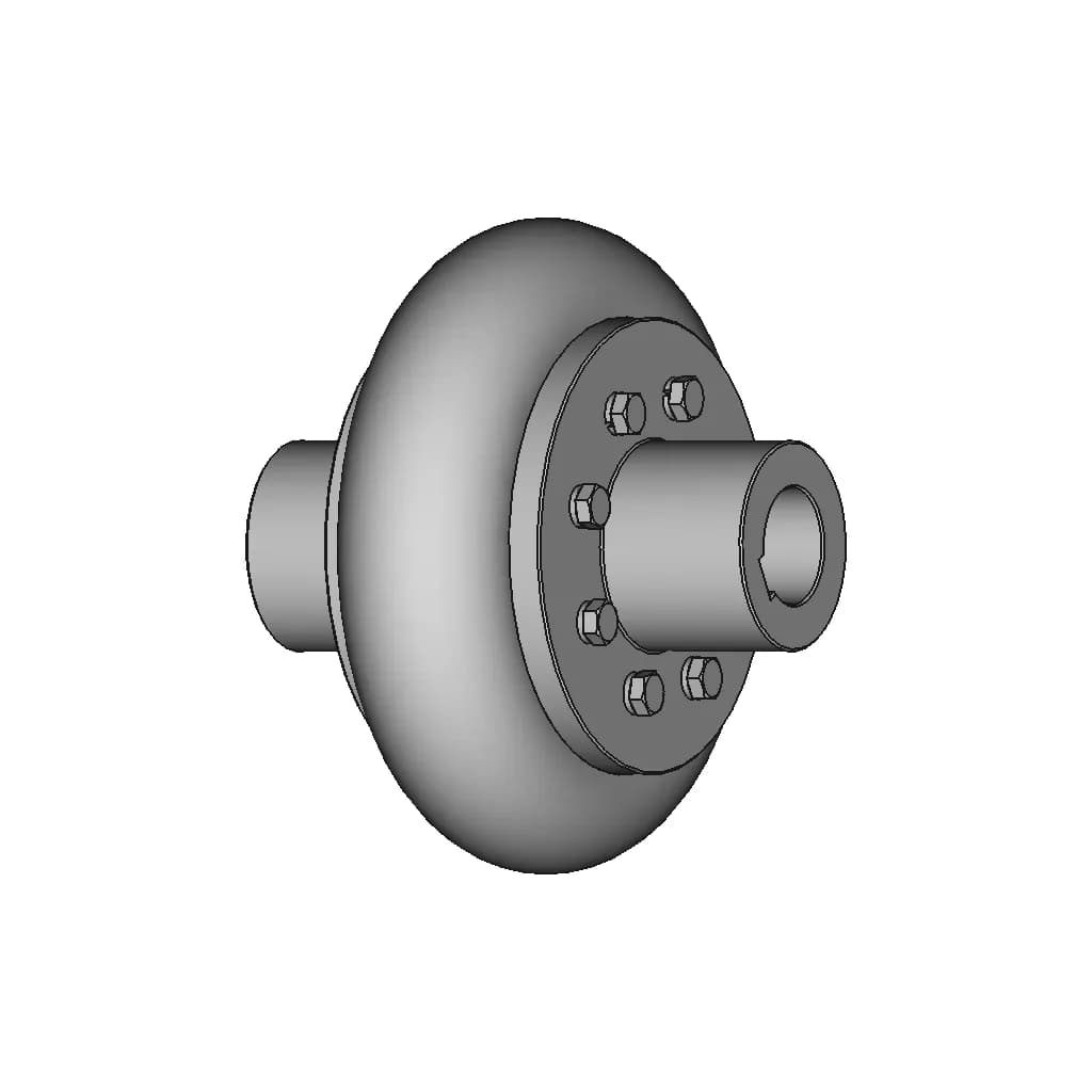 Elastic Coupling With Toroidal Shell 10 | CAD Model for Energy Systems_60_30_degree_snapshot