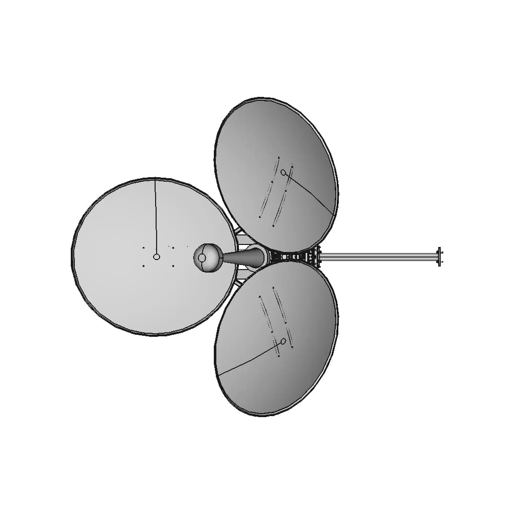 Csp Water Heater Chauffe Eau Solaire A Concentration | CAD Model for Energy Systems_0_90_degree_snapshot