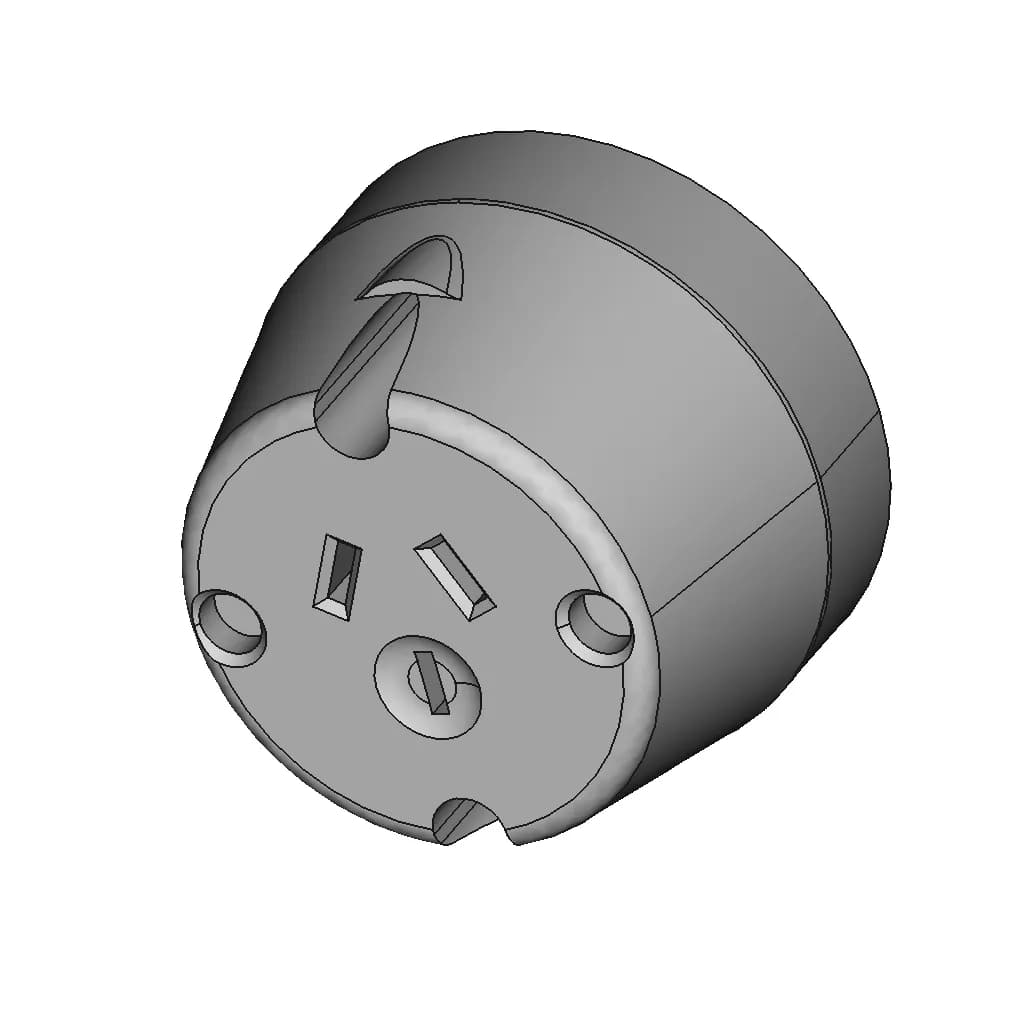 Clipsal Surface Mount Single Socket Outlet 1 | CAD Model for Energy Systems_60_30_degree_snapshot