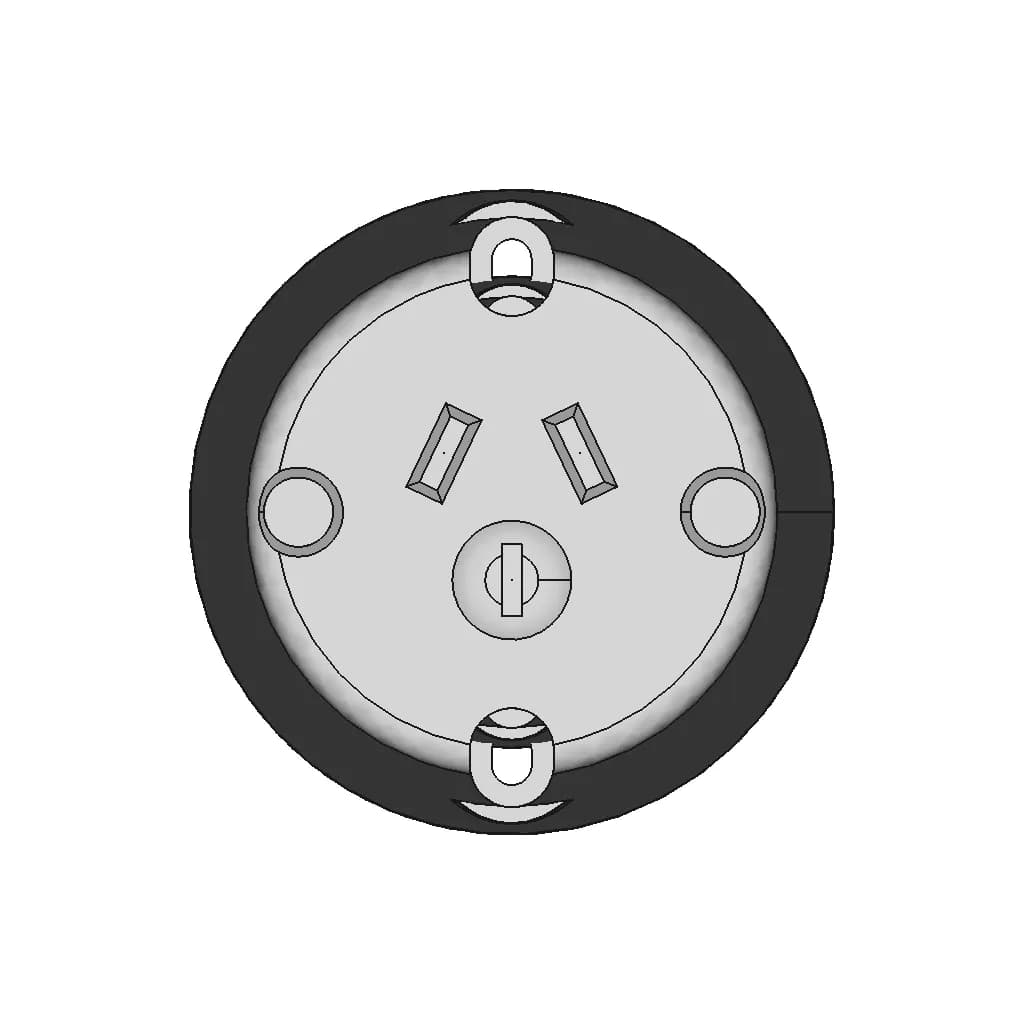 Clipsal Surface Mount Single Socket Outlet 1 | CAD Model for Energy Systems_90_0_degree_snapshot
