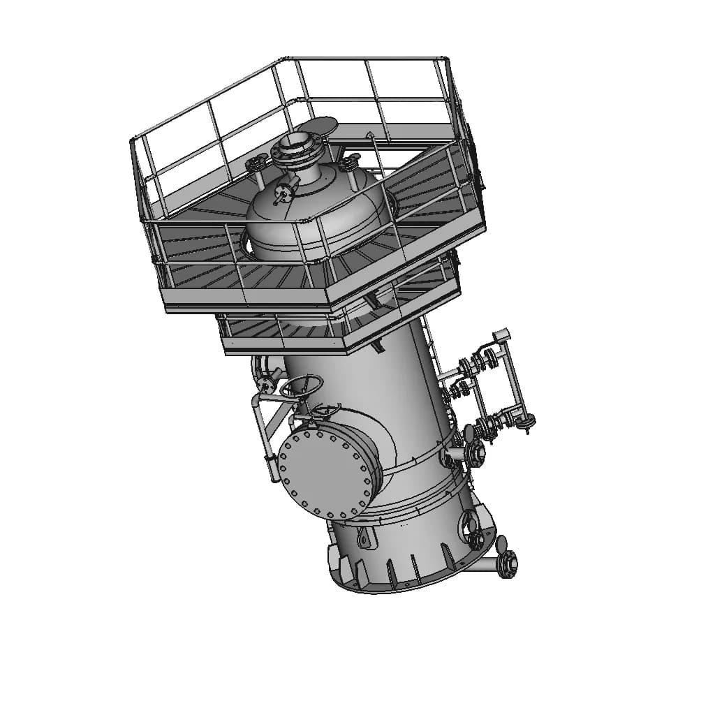 Tanks Separators Pressure Vessels Filters And Tamping Tanks | CAD Model for Energy Systems_60_30_degree_snapshot