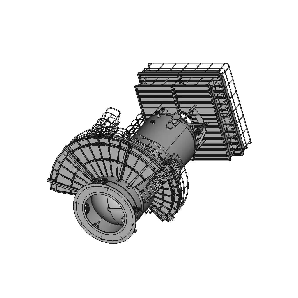 Tanks Separators Pressure Vessels Filters And Tamping Tanks | CAD Model for Energy Systems_60_30_degree_snapshot
