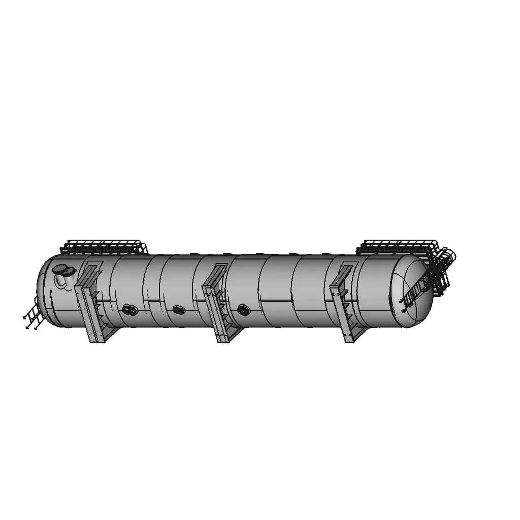 Tanks Separators Pressure Vessels Filters And Tamping Tanks | CAD Model for Energy Systems_60_30_degree_snapshot