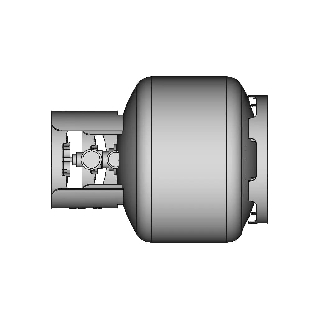 3 7Kg Liquefied Petroleum Propane Gas Bottle 2 | CAD Model for Energy Systems_0_90_degree_snapshot