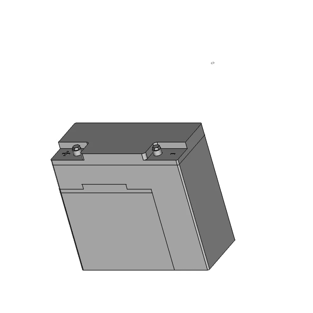 Lifepo4 Battery Eco Worthy 12 8V 20Ah 1 | CAD Model for Energy Systems_60_30_degree_snapshot