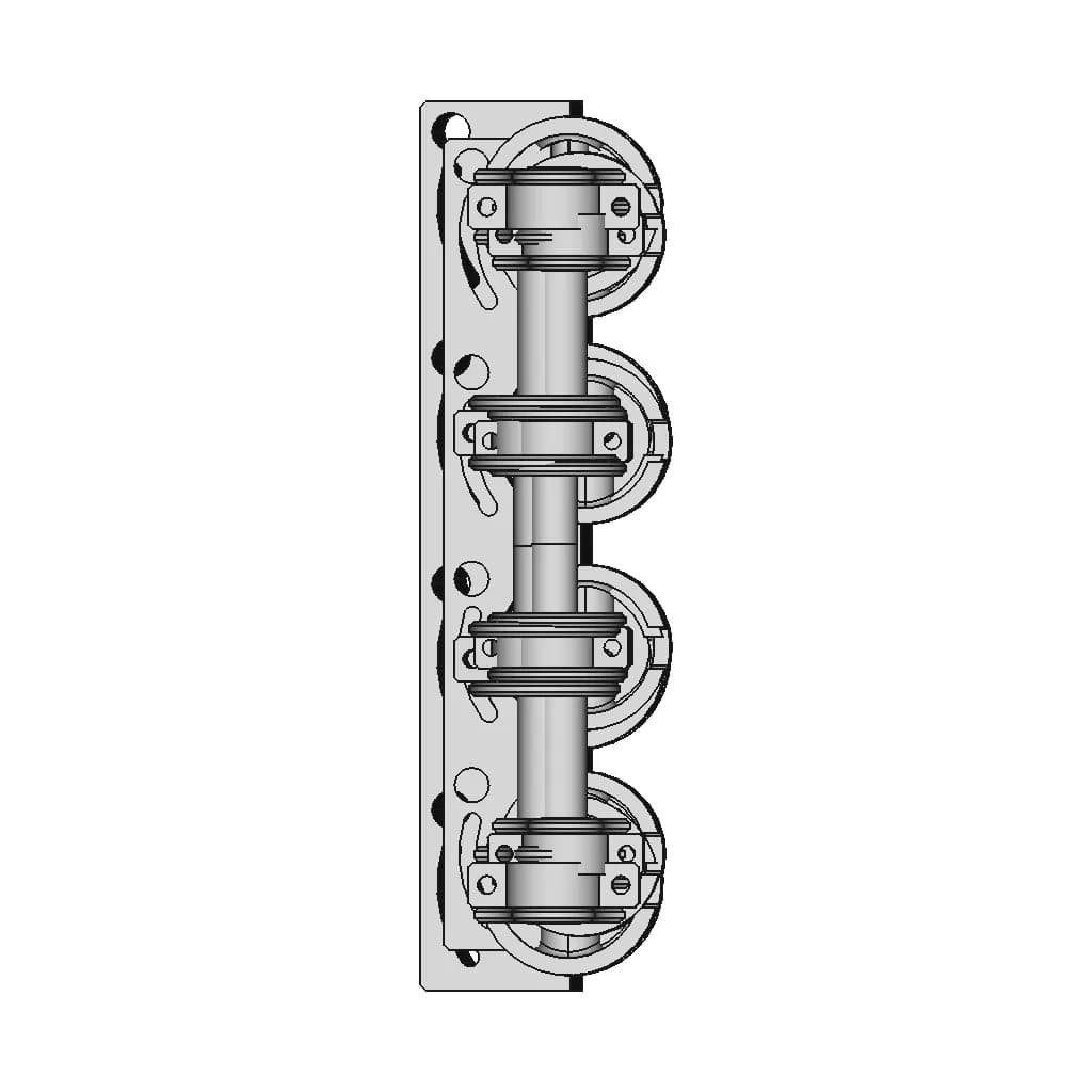4 Stroke Engine 4 Piston In Line 1 | CAD Model for Energy Systems_90_0_degree_snapshot