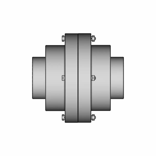 Gear Coupling With A Torque Of 1600 Nm | CAD Model for Energy Systems