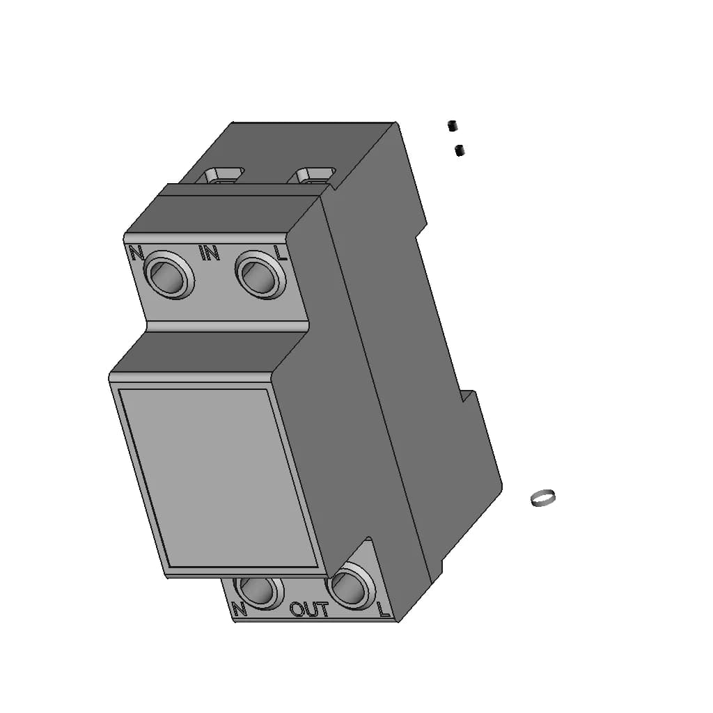 Adjustable Voltage Protector For Din Rails Precision Power | CAD Model for Energy Systems_60_30_degree_snapshot