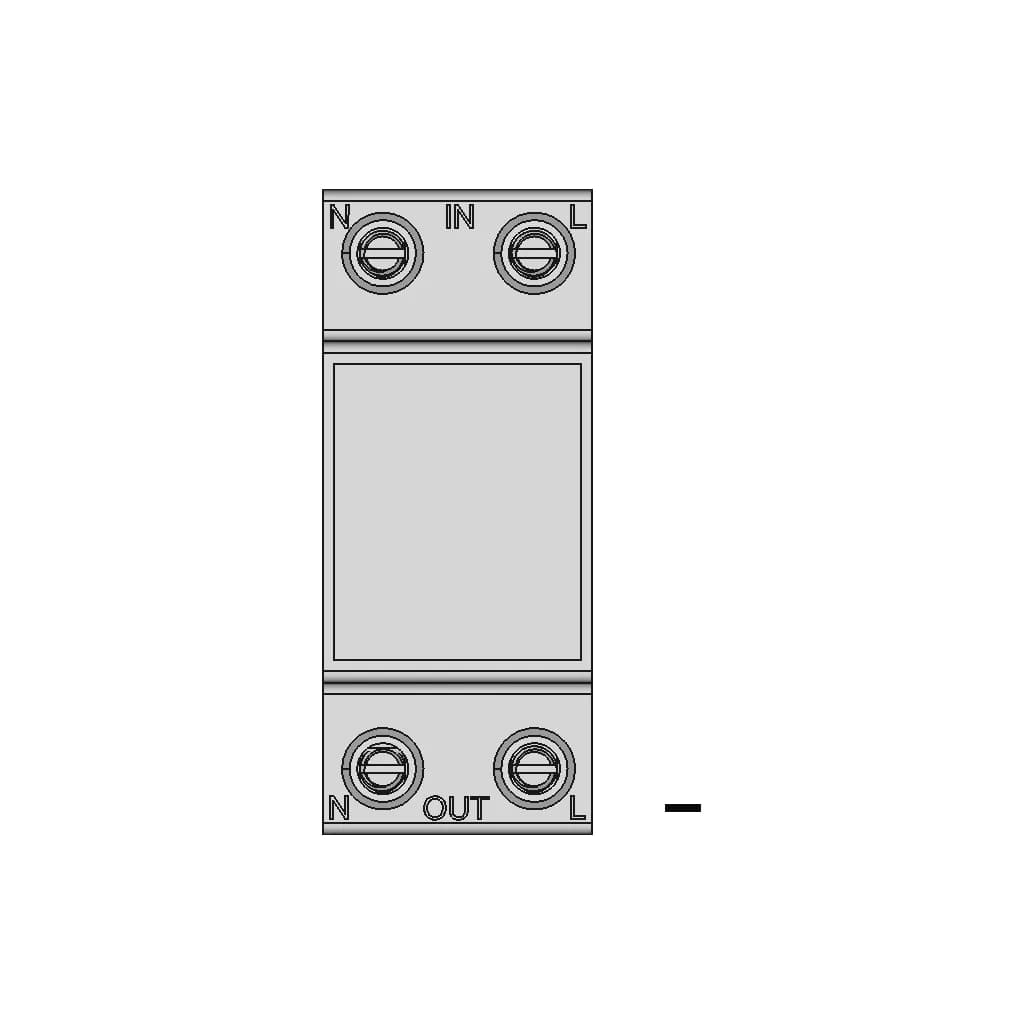Adjustable Voltage Protector For Din Rails Precision Power | CAD Model for Energy Systems_90_0_degree_snapshot