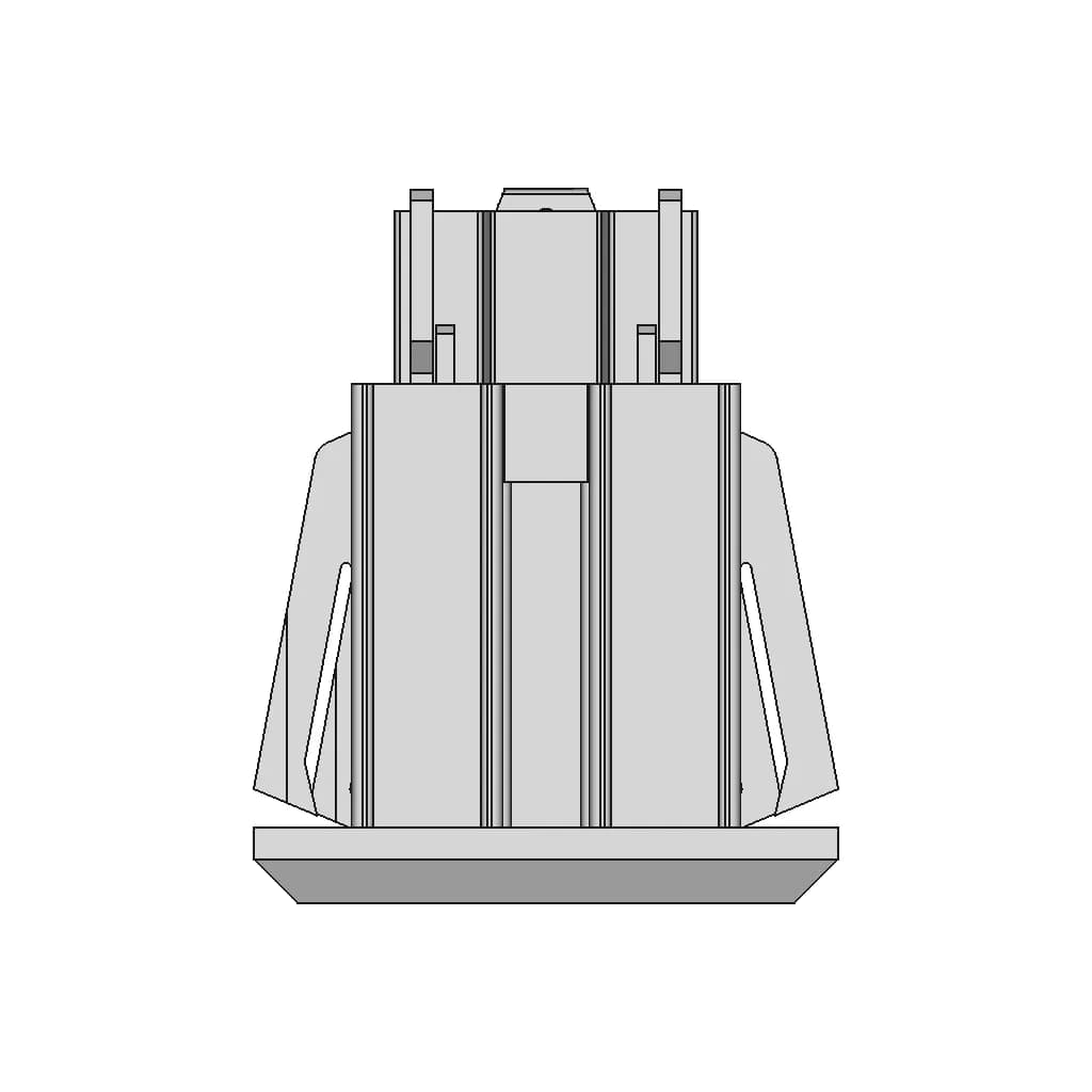 Panel Mount 125V Type B Electrical Socket Industrial | CAD Model for Energy Systems_0_0_degree_snapshot