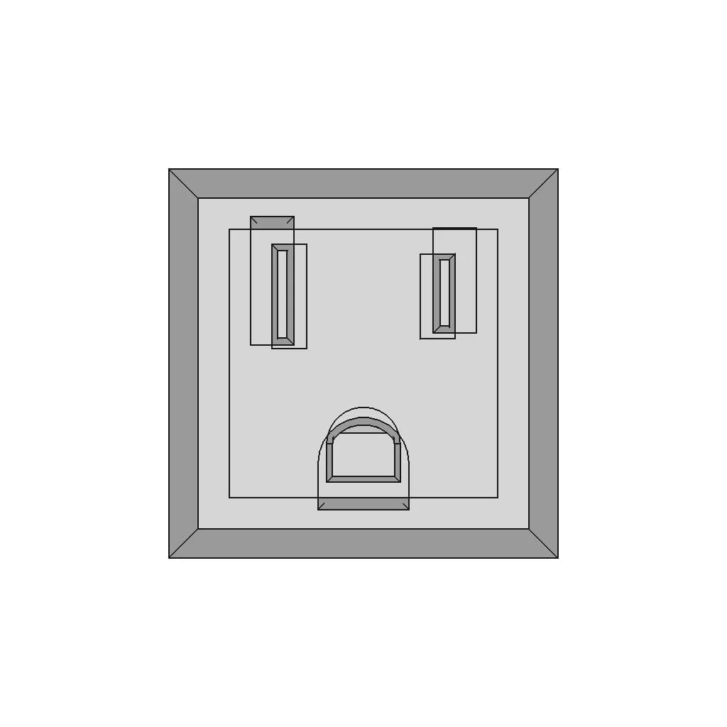 Panel Mount 125V Type B Electrical Socket Industrial | CAD Model for Energy Systems_90_0_degree_snapshot