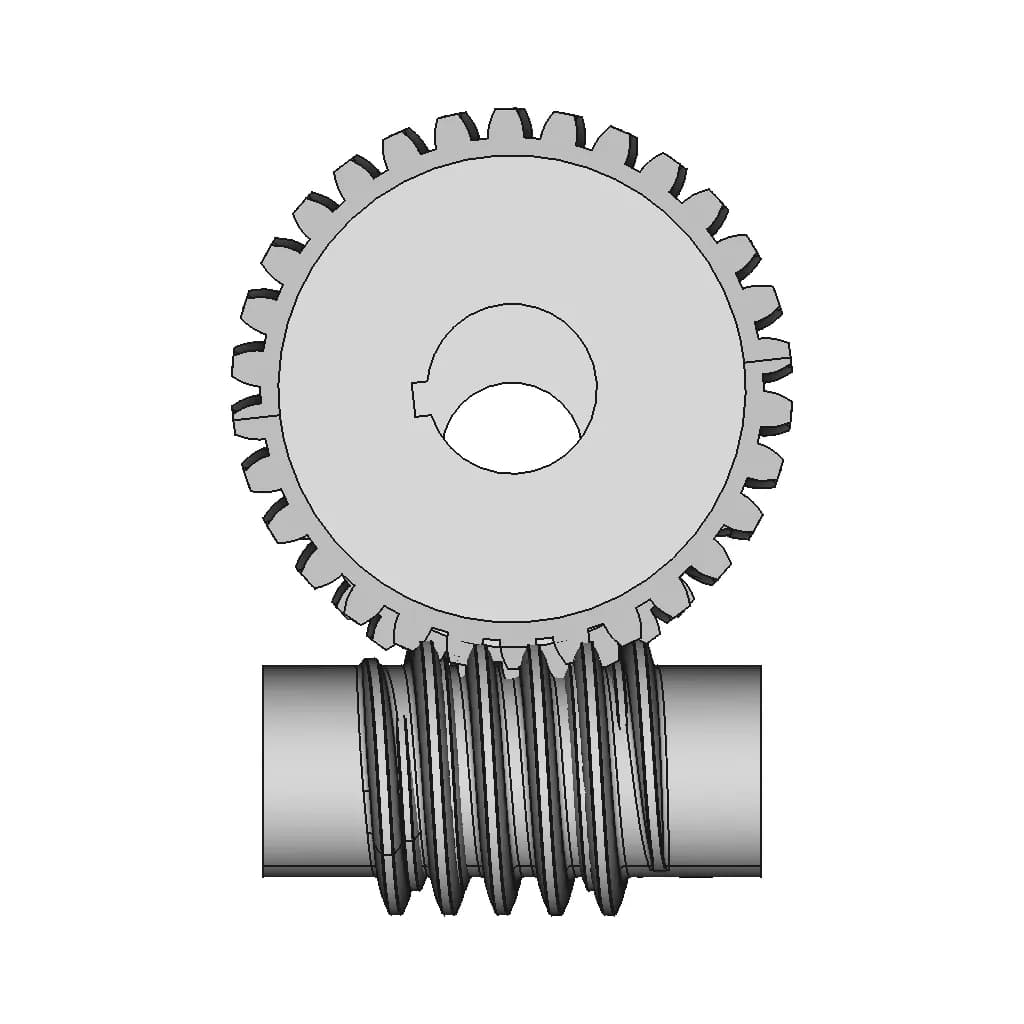 Worm And Worm Wheel Gear In Creo 6 | CAD Model for Energy Systems_0_0_degree_snapshot