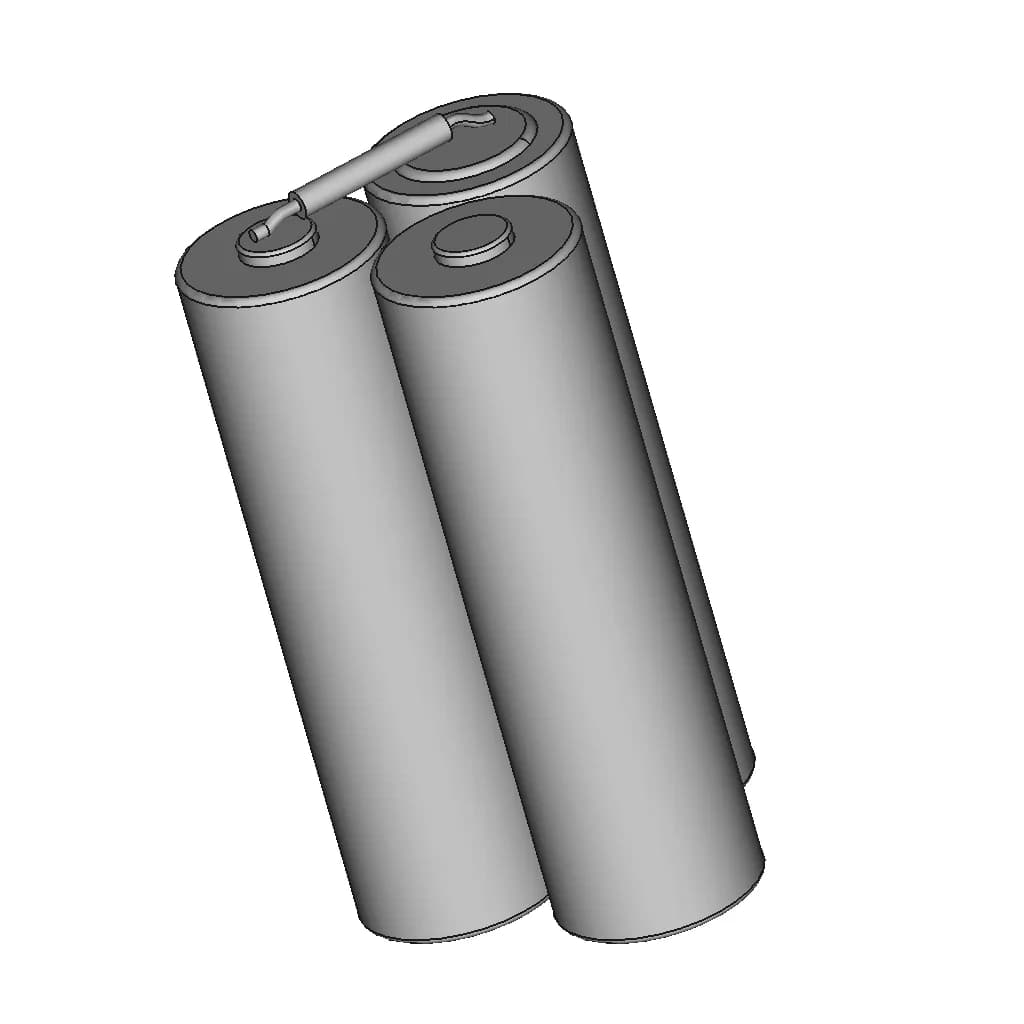 Aa Triple Battery Pack 1 | CAD Model for Energy Systems_60_30_degree_snapshot