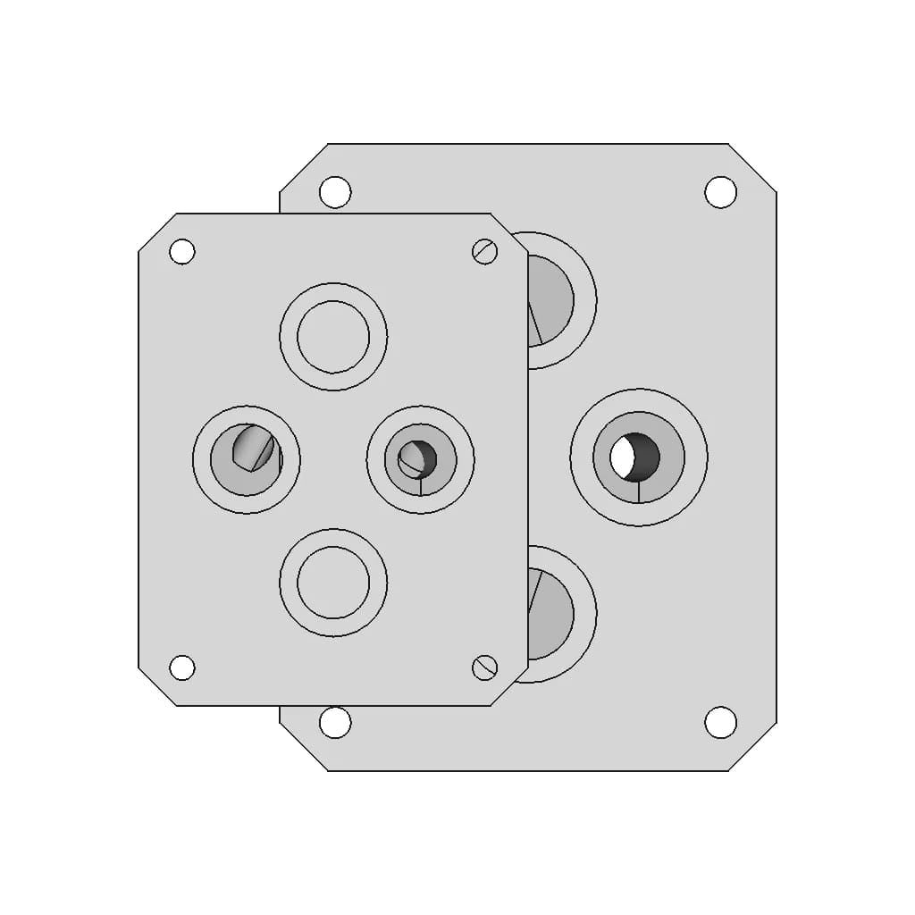 Hydraulic Valve Manifold Block 1 Stage 1 | CAD Model for Energy Systems_90_0_degree_snapshot