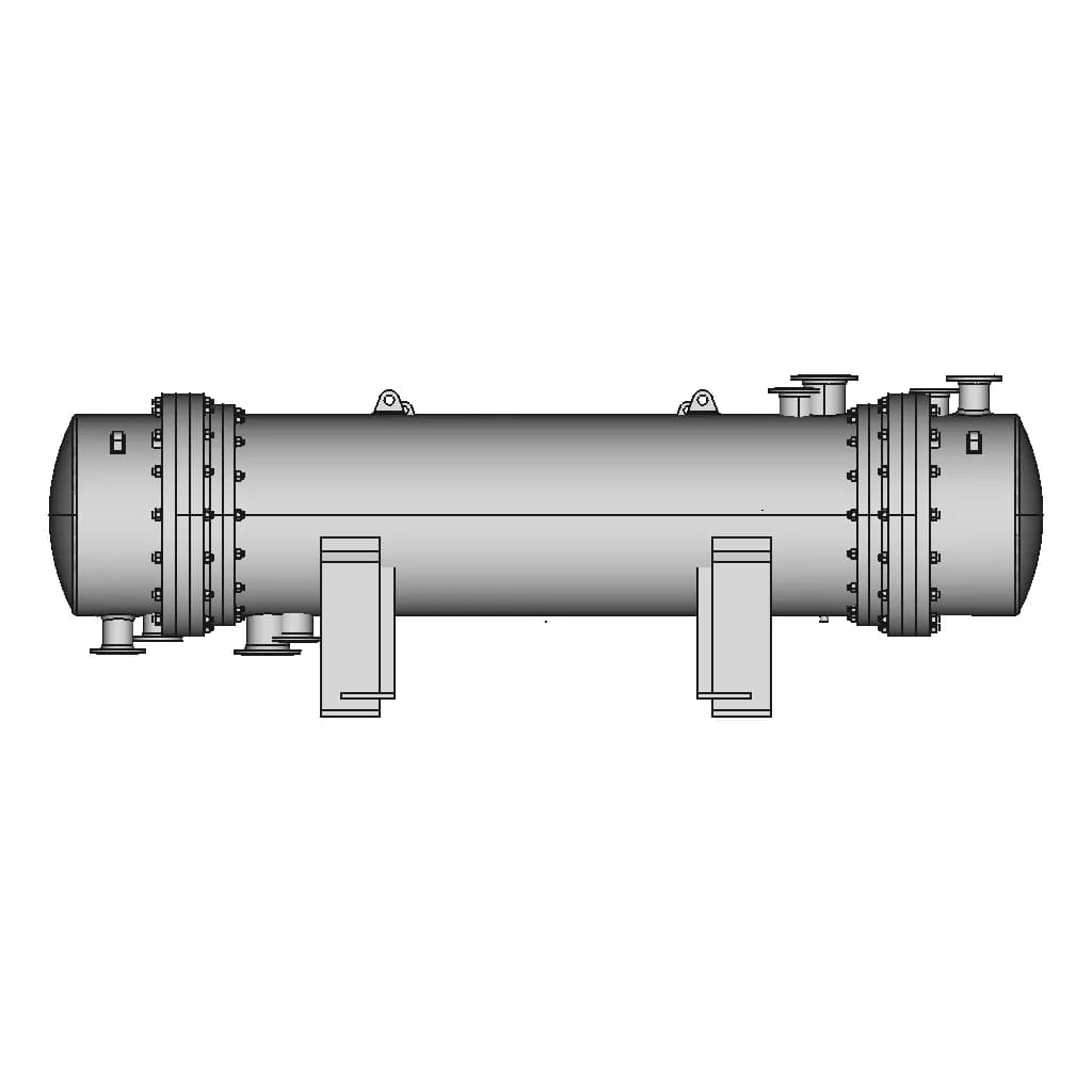 Shell And Tube Heat Exchanger 60 | CAD Model for Energy Systems_0_270_degree_snapshot