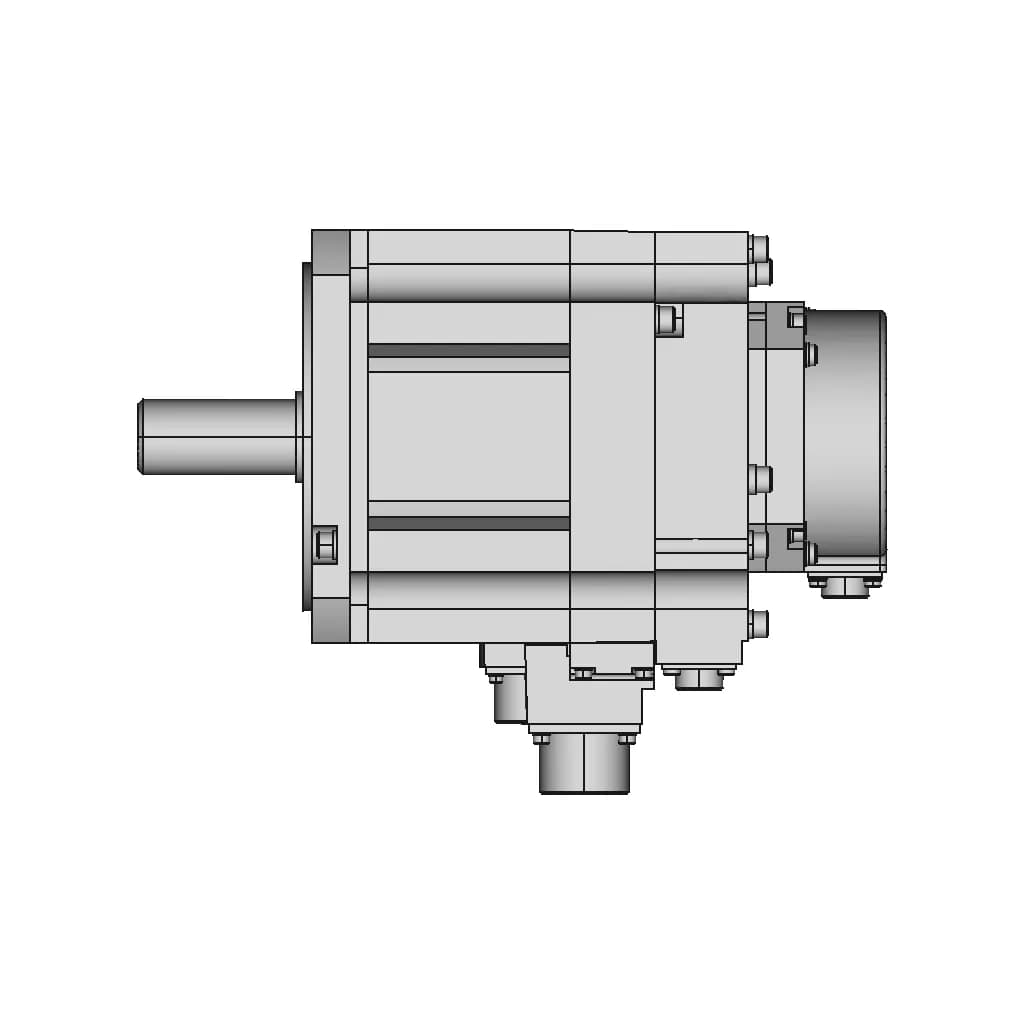 Ac Servo Motor With Brake 108 | CAD Model for Energy Systems_0_90_degree_snapshot
