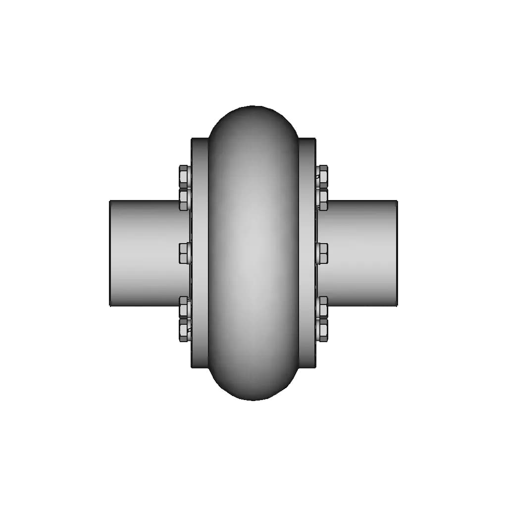 Elastic Coupling With Toroidal Shell 8 | CAD Model for Energy Systems_0_0_degree_snapshot
