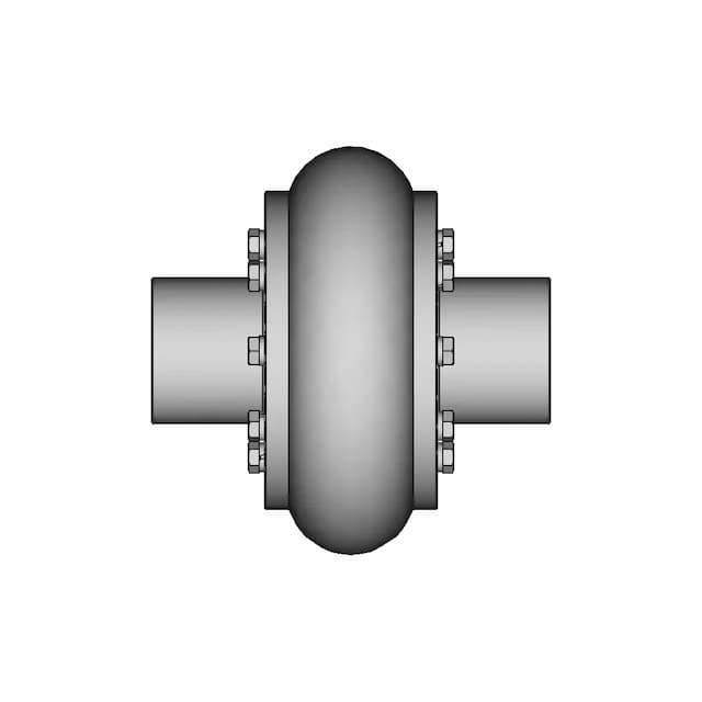 Elastic Coupling With Toroidal Shell 8 | CAD Model for Energy Systems