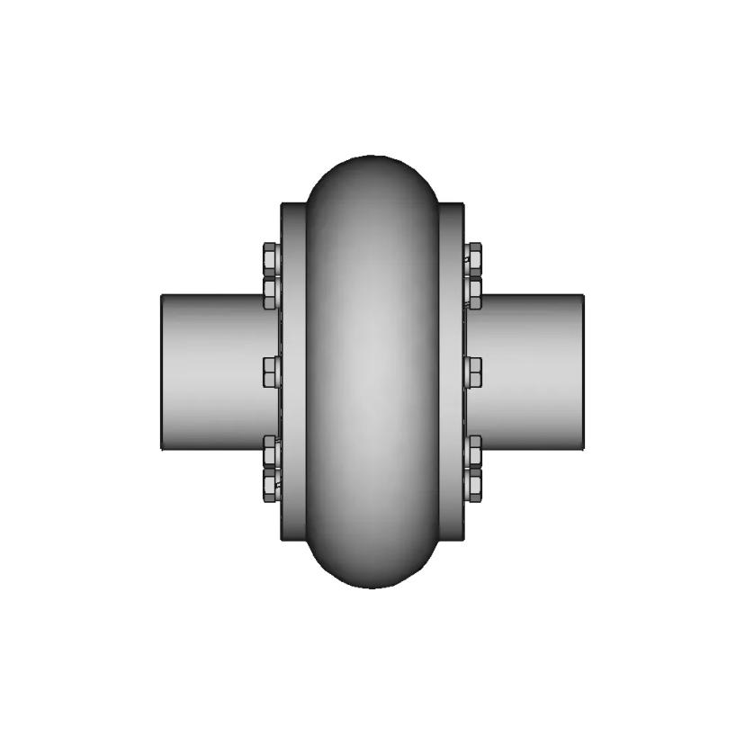 Elastic Coupling With Toroidal Shell 8 | CAD Model for Energy Systems