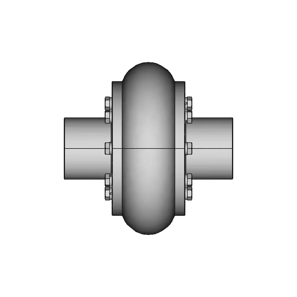 Elastic Coupling With Toroidal Shell 8 | CAD Model for Energy Systems_270_0_degree_snapshot