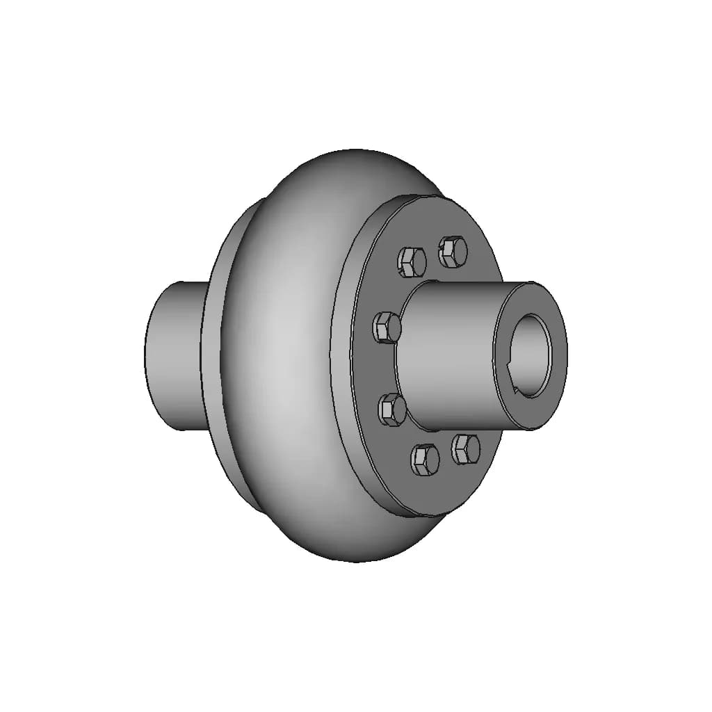 Elastic Coupling With Toroidal Shell 8 | CAD Model for Energy Systems_60_30_degree_snapshot