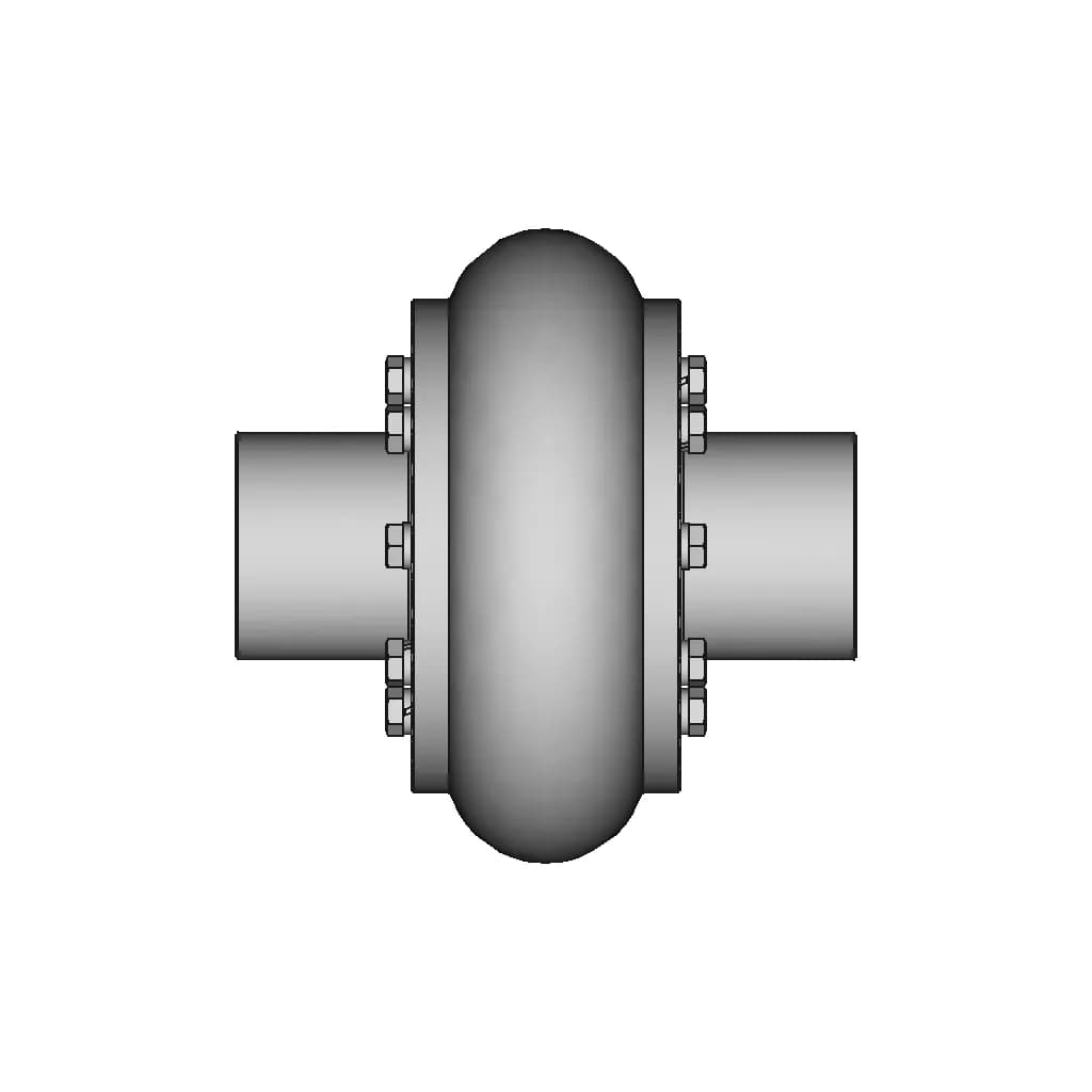 Elastic Coupling With Toroidal Shell 8 | CAD Model for Energy Systems_90_0_degree_snapshot