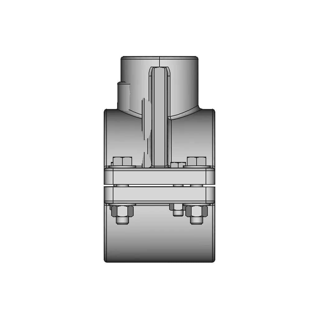 Piping Threaded Side Conn Clamp O3 X O1 | CAD Model for Energy Systems_0_90_degree_snapshot