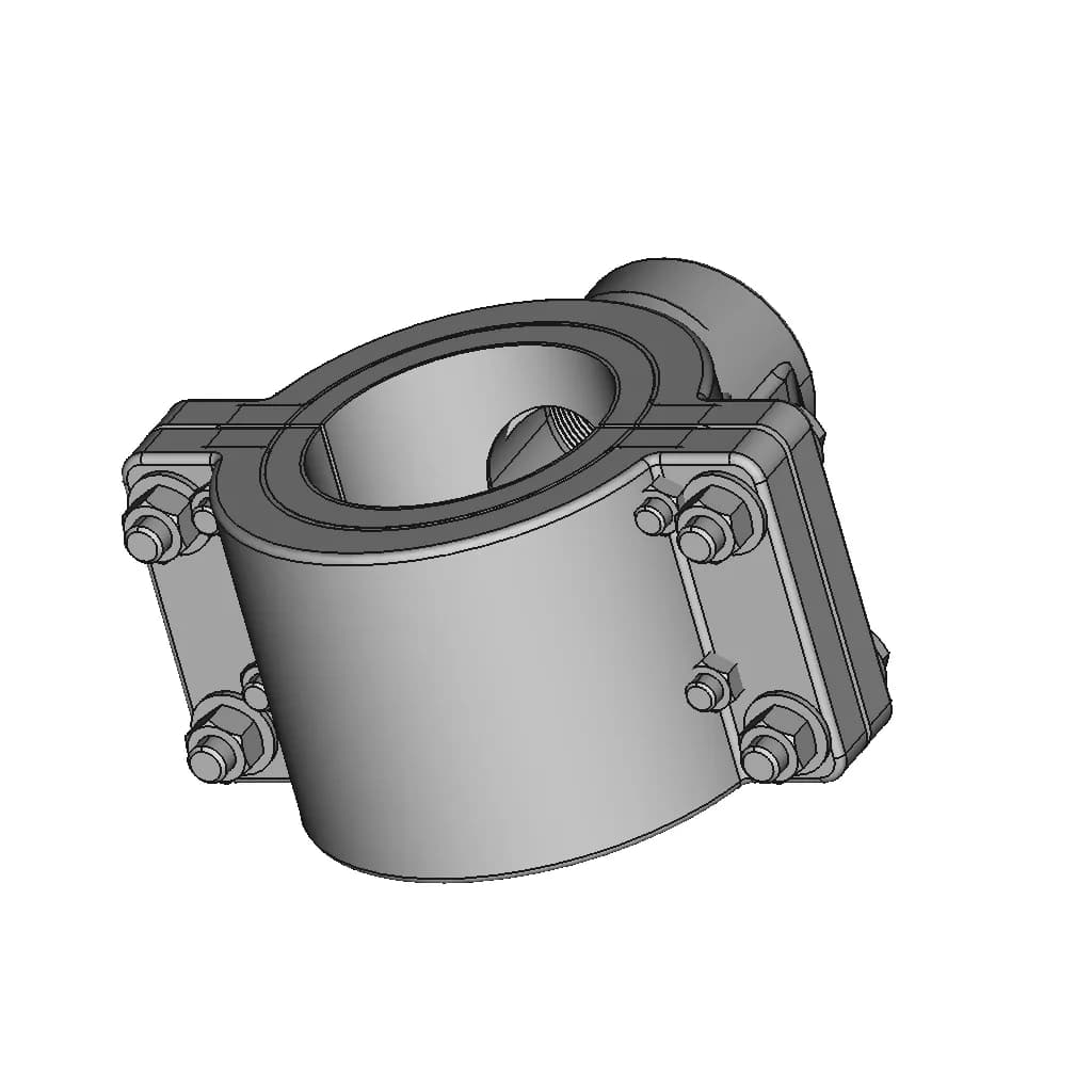 Piping Threaded Side Conn Clamp O3 X O1 | CAD Model for Energy Systems_60_30_degree_snapshot