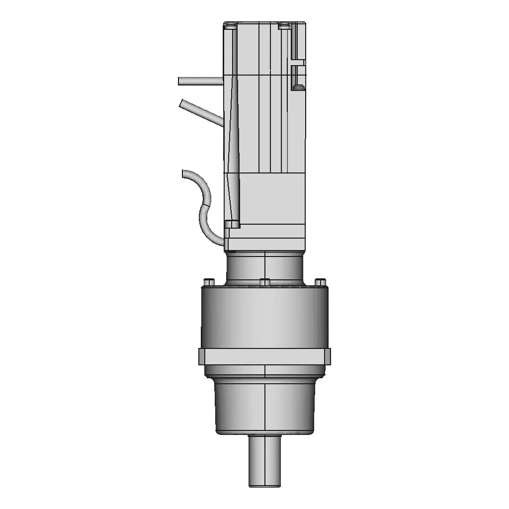Planetary Gear Ac Servo Motor With Brake 4 | CAD Model for Energy Systems_270_0_degree_snapshot