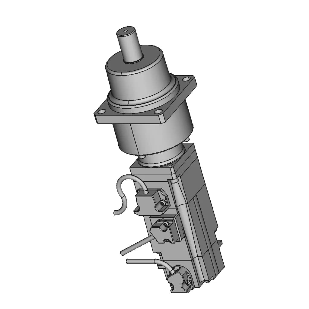 Planetary Gear Ac Servo Motor With Brake 4 | CAD Model for Energy Systems_60_30_degree_snapshot