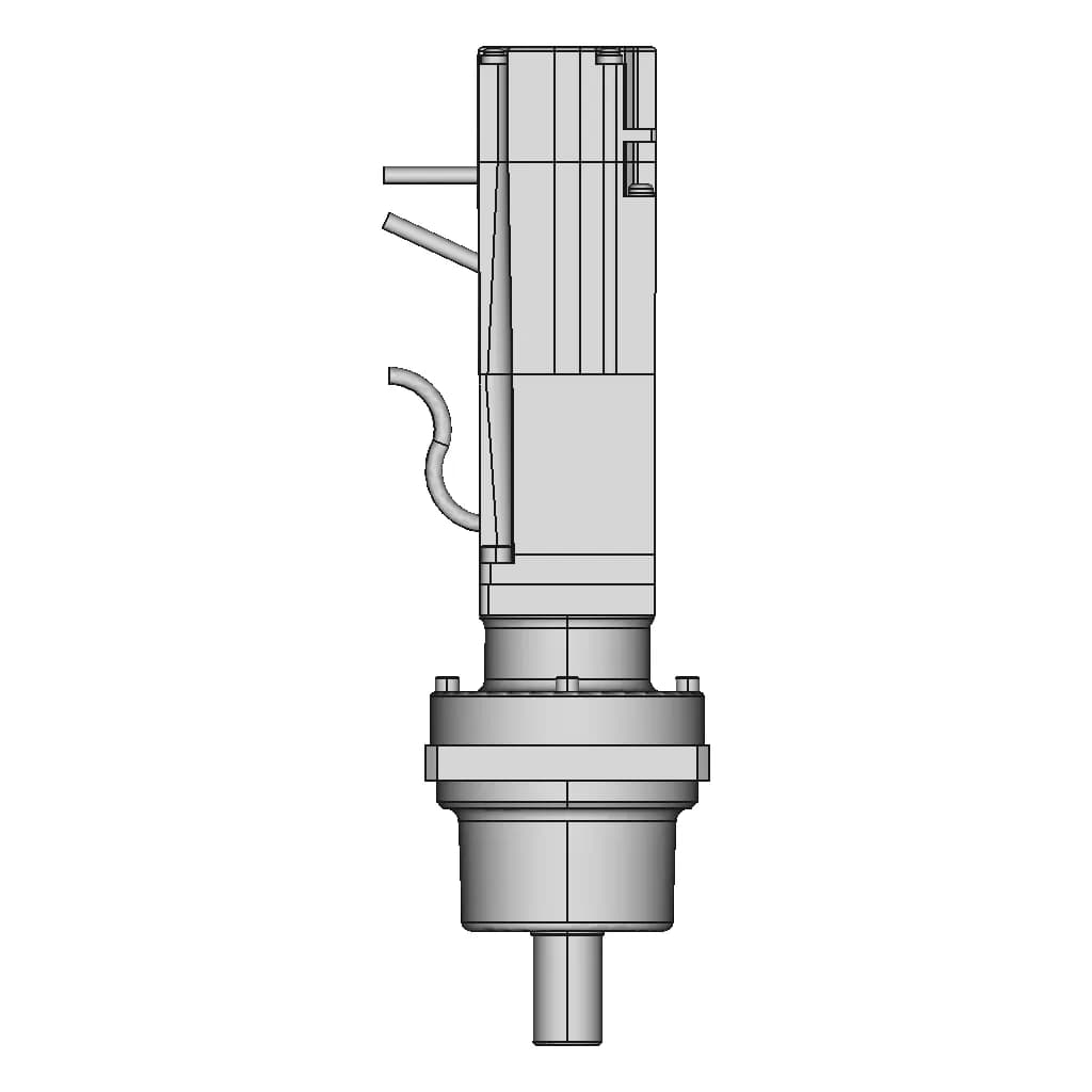 Planetary Gear Ac Servo Motor With Brake 3 | CAD Model for Energy Systems_270_0_degree_snapshot