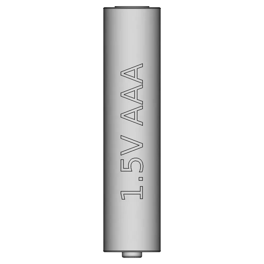 Battery Dummy 1 5V Aaa 1 | CAD Model for Energy Systems_0_90_degree_snapshot