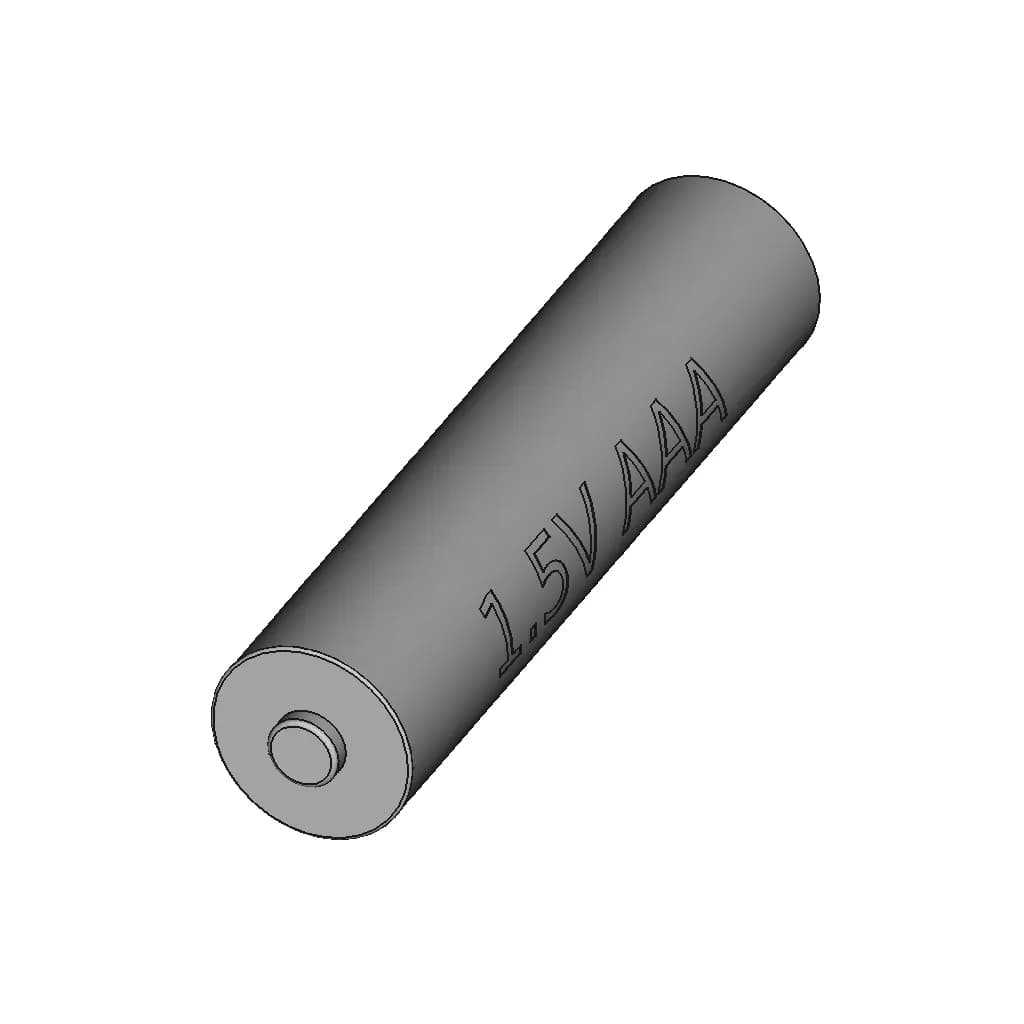 Battery Dummy 1 5V Aaa 1 | CAD Model for Energy Systems_60_30_degree_snapshot