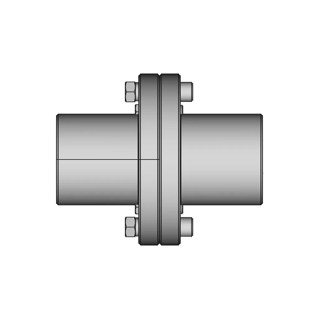 Rigid Flange Coupling 14 | CAD Model for Energy Systems_90_0_degree_snapshot