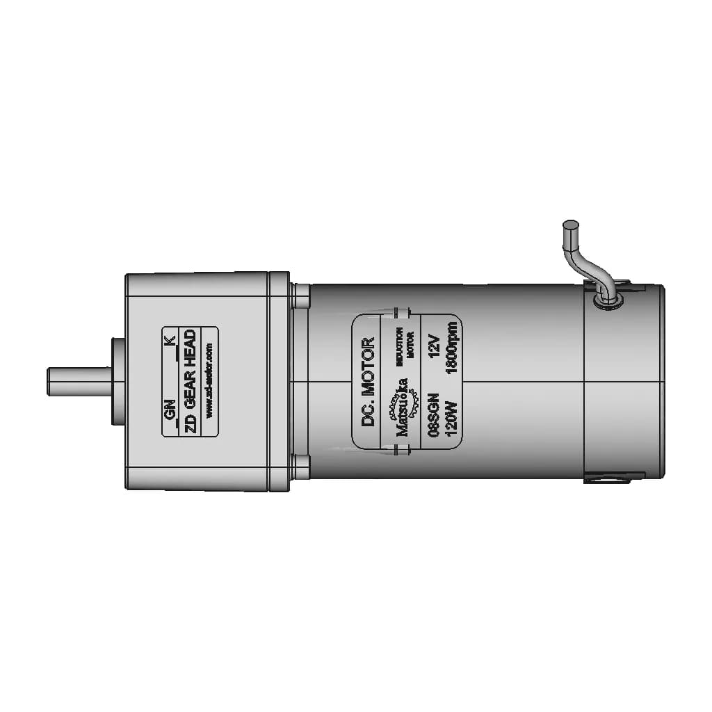 Dc Motor Matsuoka 08Sgn 12V 120W 1 | CAD Model for Energy Systems_0_90_degree_snapshot
