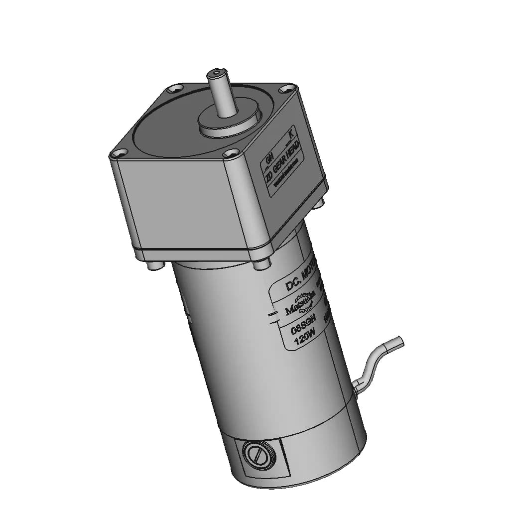 Dc Motor Matsuoka 08Sgn 12V 120W 1 | CAD Model for Energy Systems_60_30_degree_snapshot